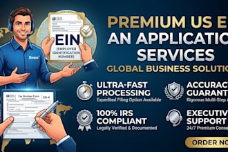 assist with irs ein application for your US business and llc