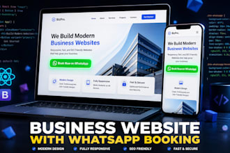build a modern business website with whatsapp booking button