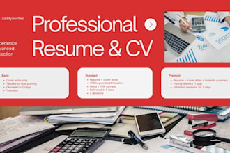 write a professional resume and cover letter tailored to your job