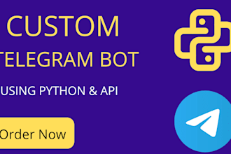 create custom telegram bot using python and api integration
