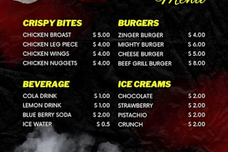 design modern restaurant pizza menu in canva