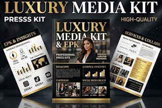 design a modern media kit or epk for your brand or business