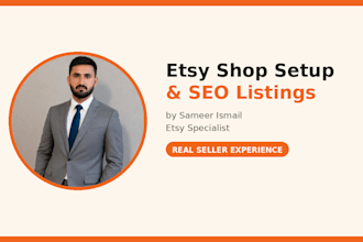 set up your etsy shop and write SEO product listings