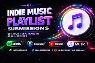 do playlist submission for your spotify songs to top 120 indie playlist curators