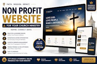 develop non profit website or nonprofit job board wordpress ministry church web