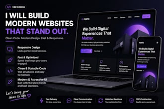 create a professional responsive website for your business