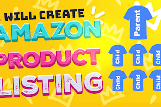 create amazon product listing and amazon variation listing