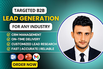 ill do b2b lead generation and email list building