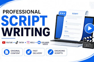 write engaging youtube, tiktok and social media scripts