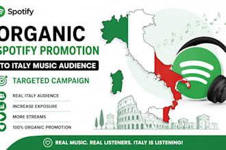 do organic spotify promotion to italy music audience with targeted campaign