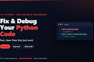 fix bugs and errors in your python code