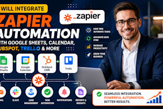 integrate zapier with google sheet and calendar hubspot trello zap automation