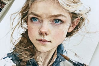 paint a portrait in traditional watercolor technique