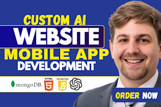 do ai website ai web app chatbot full stack web developer frontened and backend