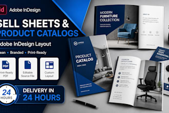 create adobe indesign product catalogs and sell sheets