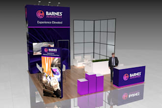 design professional trade show booth or banner