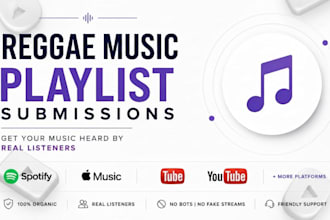 do organic country reggaeton and reggae music promotion playlist pitching