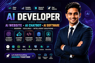develop ai website, ai chatbot, ai saas app, ai software and ai web application