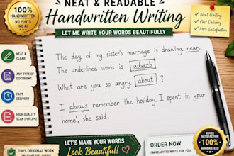 write neat handwritten notes, letters, cards, and documents