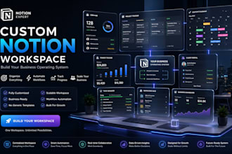 build a custom notion template, notion dashboard, and workspace setup