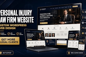 design a personal injury law firm website, lawyer attorney wordpress site