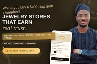 design a jewelry shopify store, luxury jewelry website or engagement ring store
