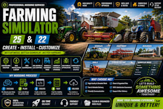 install, create, and customize farming simulator 25 and fs22 mods