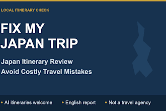 review and fix your japan itinerary with local knowledge