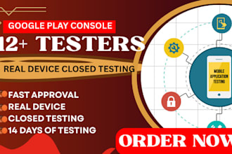 do 12 app testers or 20 testers for google play closed testing moblie app tester