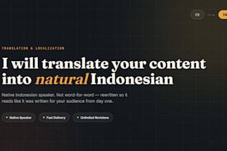 translate and localize english to indonesian content