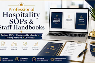 create professional hospitality sops, employee handbooks, and training manuals