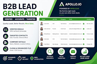 provide targeted b2b leads with verified emails