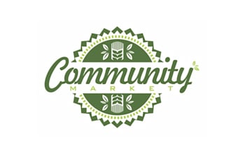 create food blog agriculture logo for community market