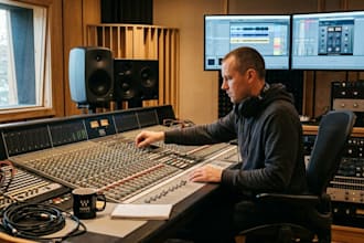 professional analog mixing and mastering hybrid setup