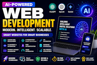 develop a modern ai powered website with smart automation