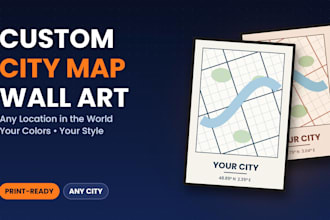 design a custom city map for wall art