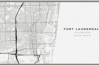 design a custom city map for wall art