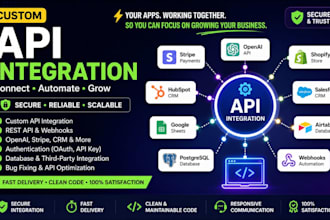 do a secure api integration, payment gateway, connect openai, stripe automation