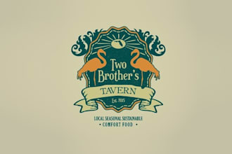 design amazing florida gastro pub logo two brothers tavern