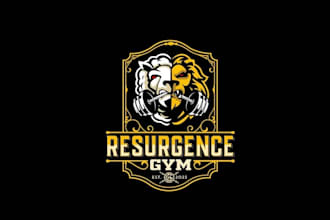 design custom vibrant gym logo for high end business