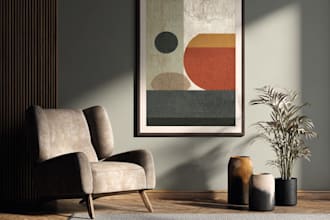 design trendy wall art or printable posters