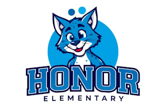do awesome cat elementary logo with unlimited revisions