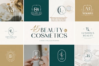 do luxury beauty, cosmetics, clothing brand logo and branding kit