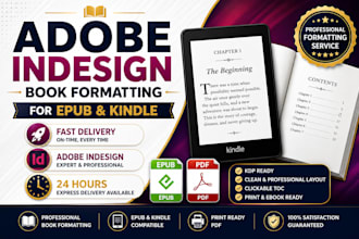 do adobe indesign book formatting for epub and kindle