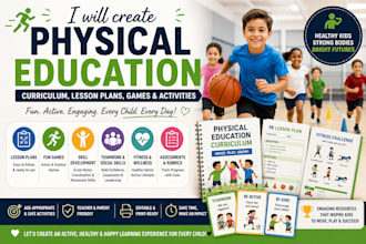 create physical education curriculum lesson plans games activities for kids