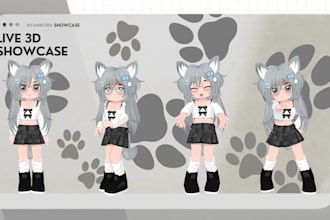 create a custom 3d chibi character for vtuber and vrchat