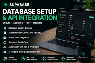 set up your supabase database and integrate apis