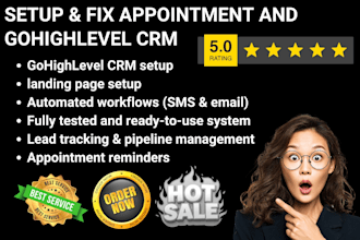 setup appointwise gohighlevel crm automation workflow landing page sales funnel