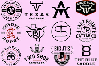 do professional western, cattle brand, ranch style, cow logo for your ranch,farm