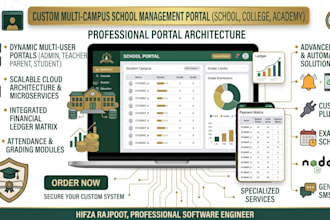 develop custom school management system or portal in wordpress